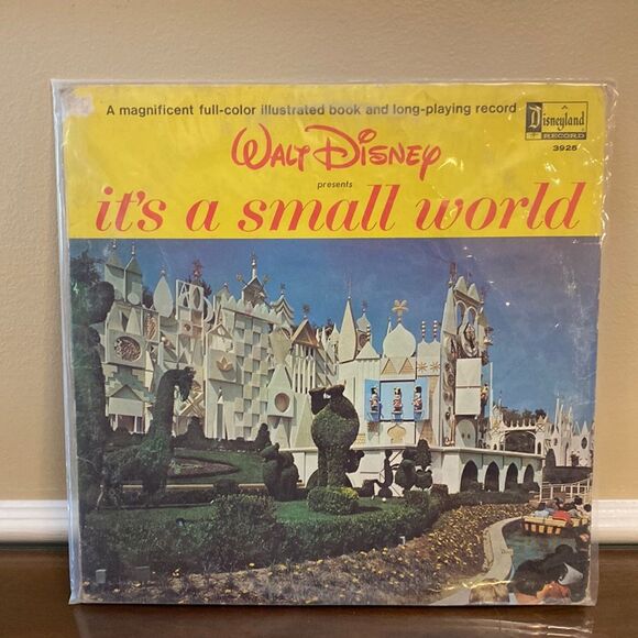 1964 Disneyland Its A Small -book & long playing record - Picture 1 of 10